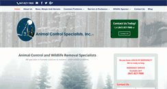 Desktop Screenshot of animalcontrolspecialists.com